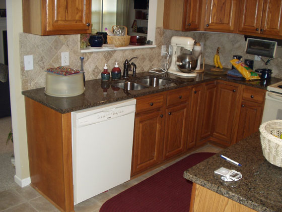 02 Granite Countertops Tile Backsplash and Sink